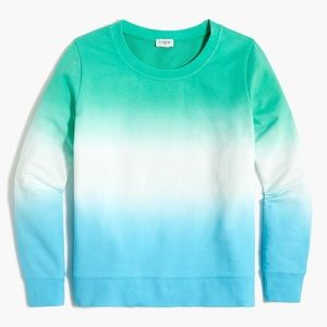 J.Crew Small Dip Dye Ombré Tie Dye Crewneck Pullover Sweatshirt